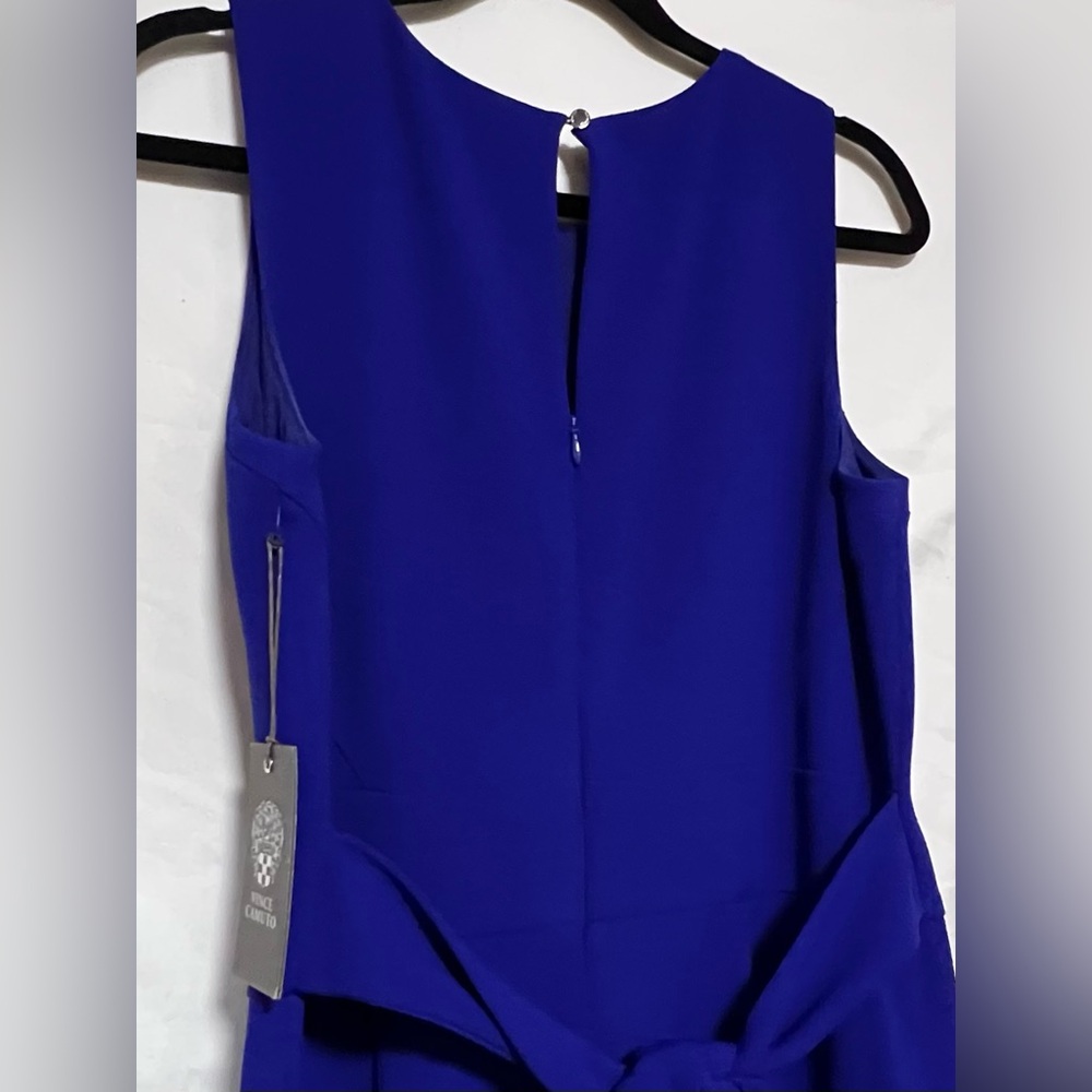 NWT Vince Camuto Royal Blue Sleeveless Wide Leg Scoop Neck Jumpsuit Pantsuit - Picture 9 of 11